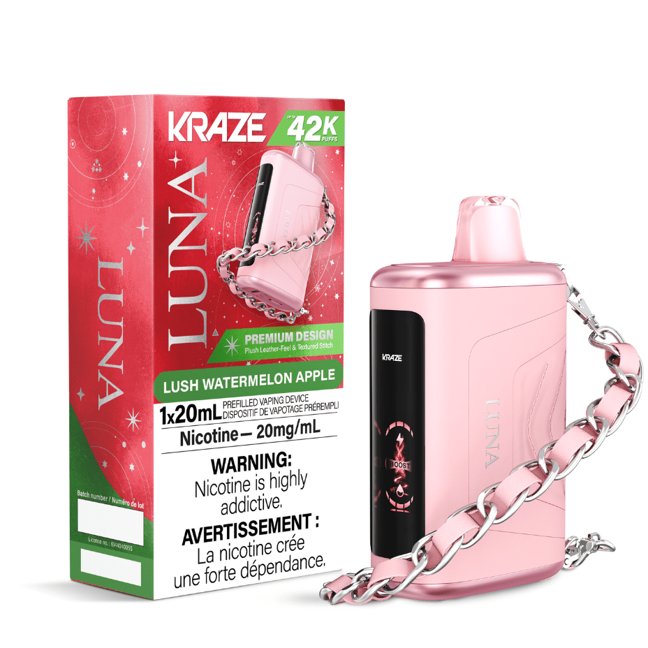 Kraze Luna Disposable Vape-Lush Watermelon Apple Brandon Vape SuperStore and Cannabis Manitoba Canada