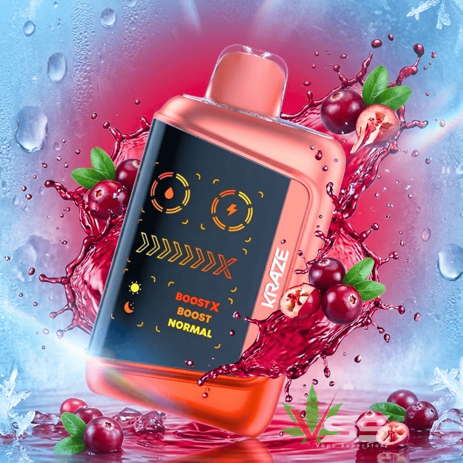 Kraze Mega X 48K Disposable Vape - Cranberry KO Ice Brandon Vape SuperStore and Cannabis Manitoba Canada