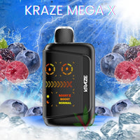 Kraze Mega X 48K Disposable Vape - Quad Berry Ice 48000 Puffs / 20mg Brandon Vape SuperStore and Cannabis Manitoba Canada