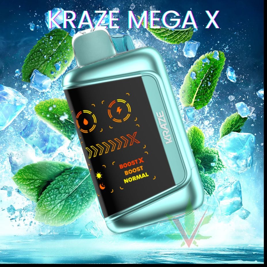 Kraze Mega X 48K - Mighty Mint CG Ice Brandon Vape SuperStore and Cannabis Manitoba Canada