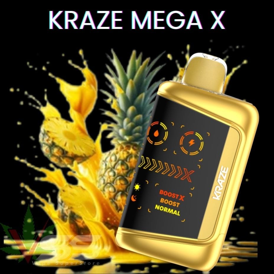 Kraze Mega X 48K - Tangy Pineapple Ice Brandon Vape SuperStore and Cannabis Manitoba Canada