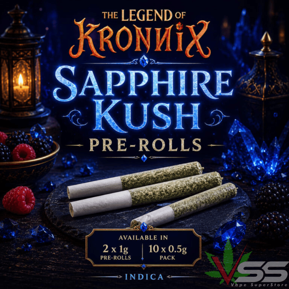 KRONNIX Sapphire Kush Indica Pre-Rolls - 2x1g Brandon Vape SuperStore and Cannabis Manitoba Canada