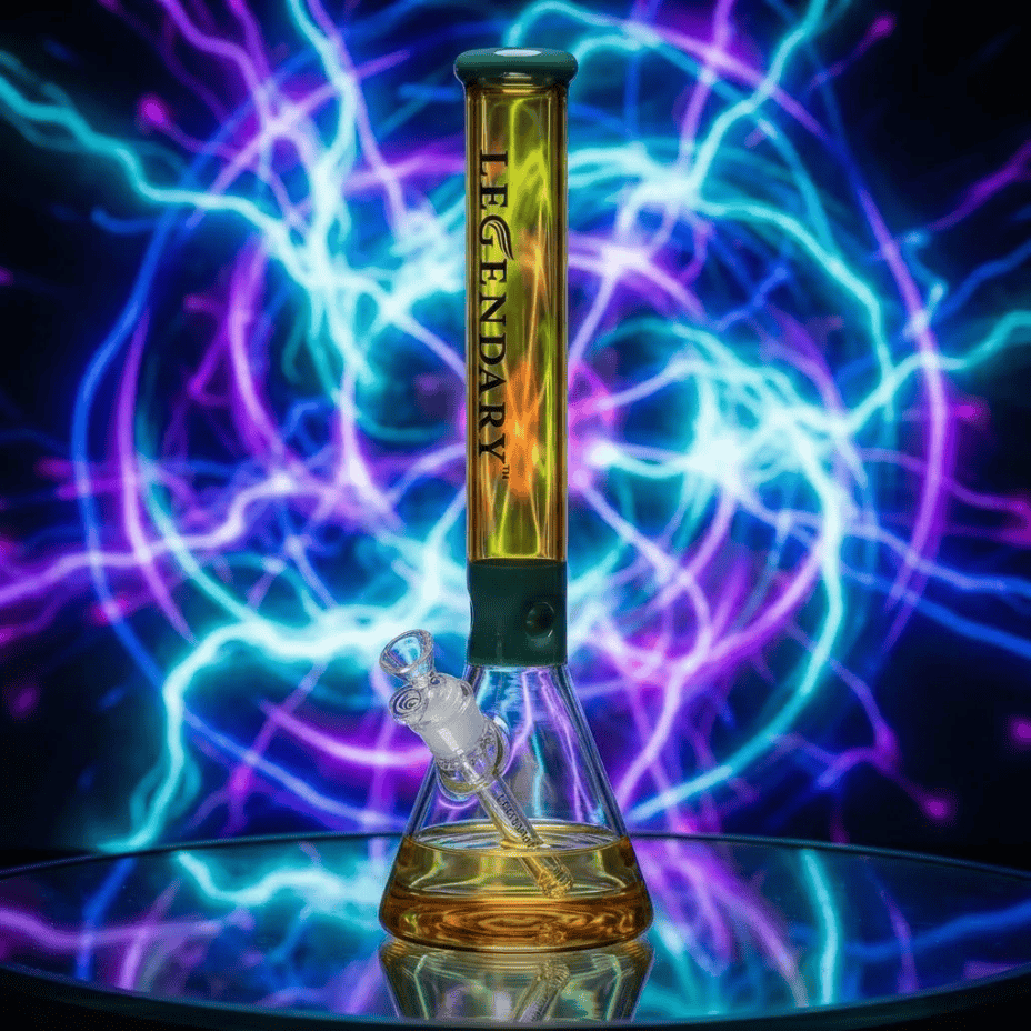 Legendary 7mm Colour Accent Beaker Bong-18" Brandon Vape SuperStore and Cannabis Manitoba Canada