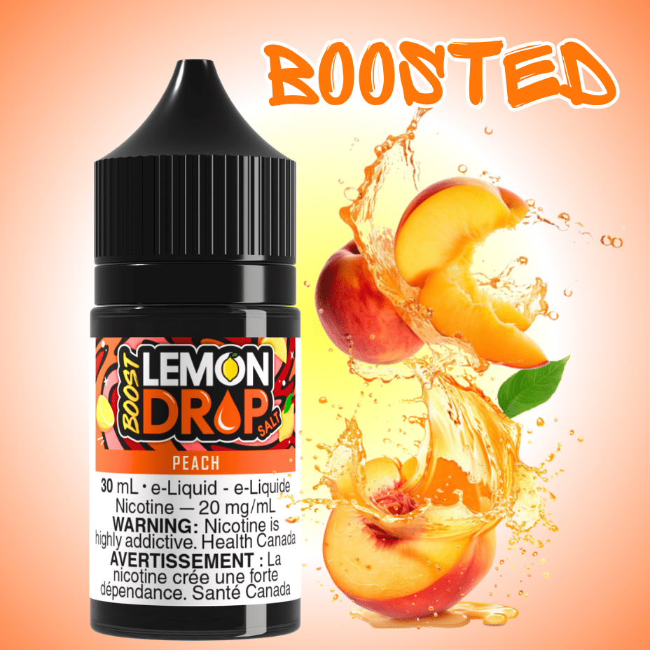 Lemon Drop Boost Salt - Peach Brandon Vape SuperStore and Cannabis Manitoba Canada