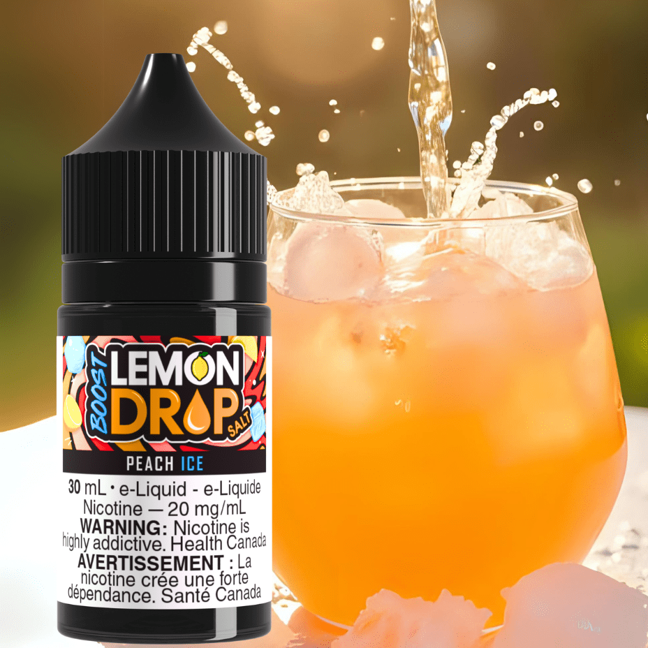 Lemon Drop Boost Salt - Peach Ice Brandon Vape SuperStore and Cannabis Manitoba Canada