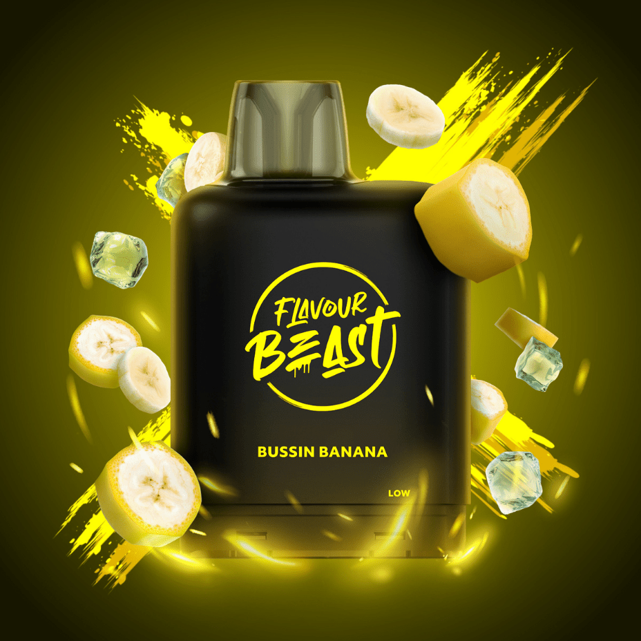 Level X Boost Flavour Beast 25k Pod-Bussin Banana Iced 25000 Puffs / 20mg Brandon Vape SuperStore and Cannabis Manitoba Canada