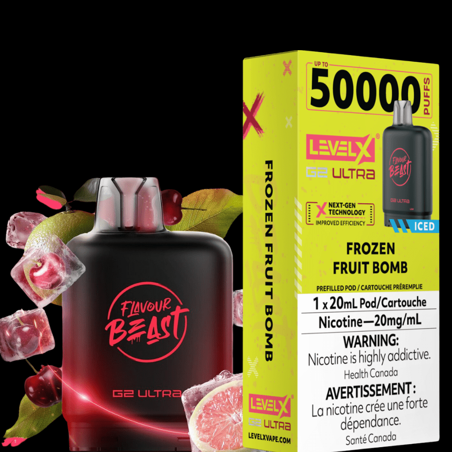 Level X G2 Ultra Flavour Beast Pod 50k-Frozen Fruit Bomb 20mg / 50000 Brandon Vape SuperStore and Cannabis Manitoba Canada