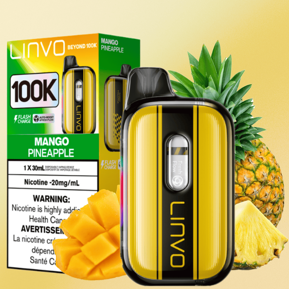 Linvo Beyond 100K Disposable Vape - Mango Pineapple Brandon Vape SuperStore and Cannabis Manitoba Canada
