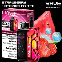 Linvo Rave 60k Disposable Vape-Strawberry Watermelon Ice 60000 Puffs / 20mg Brandon Vape SuperStore and Cannabis Manitoba Canada