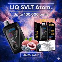 LIQ SVLT Atom 100K Disposable Vape-Blueberry Lychee Fusion 100000 Puffs / 20mg Brandon Vape SuperStore and Cannabis Manitoba Canada