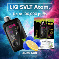 LIQ SVLT Atom 100K Disposable Vape-Raspberry Sour Lemon Brandon Vape SuperStore and Cannabis Manitoba Canada