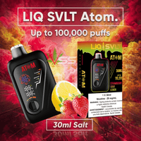 LIQ SVLT Atom 100K Disposable Vape-Strawberry Sour Lemon 100000 Puffs / 20mg Brandon Vape SuperStore and Cannabis Manitoba Canada