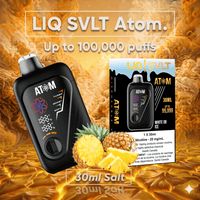 LIQ SVLT Atom 100K Disposable Vape-White GB Ice 100000 Puffs / 20mg Brandon Vape SuperStore and Cannabis Manitoba Canada