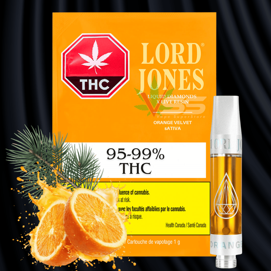 Lord Jones Orange Velvet Liquid Diamonds + Live Resin Cartridge - 1g Brandon Vape SuperStore and Cannabis Manitoba Canada