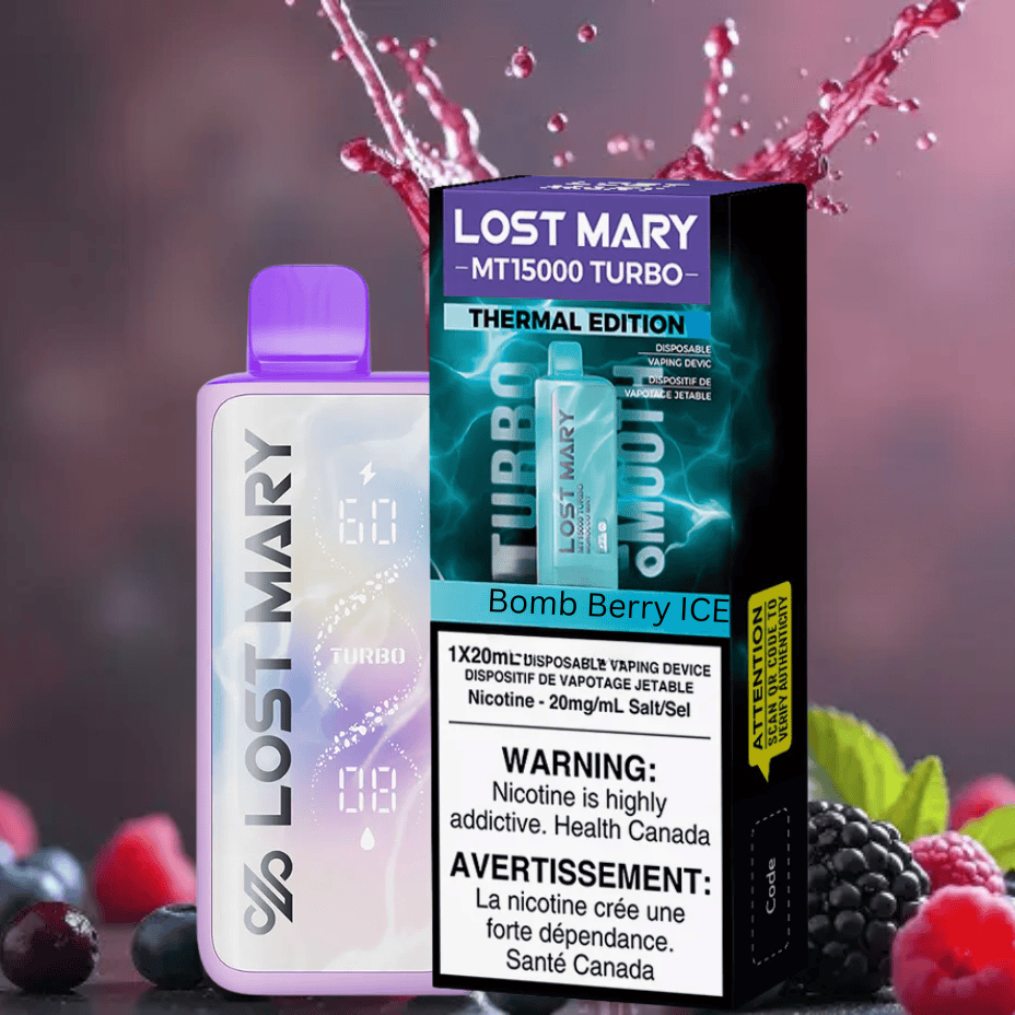Lost Mary MT50K Turbo Disposable Vape-Berry Bomb Ice Brandon Vape SuperStore and Cannabis Manitoba Canada