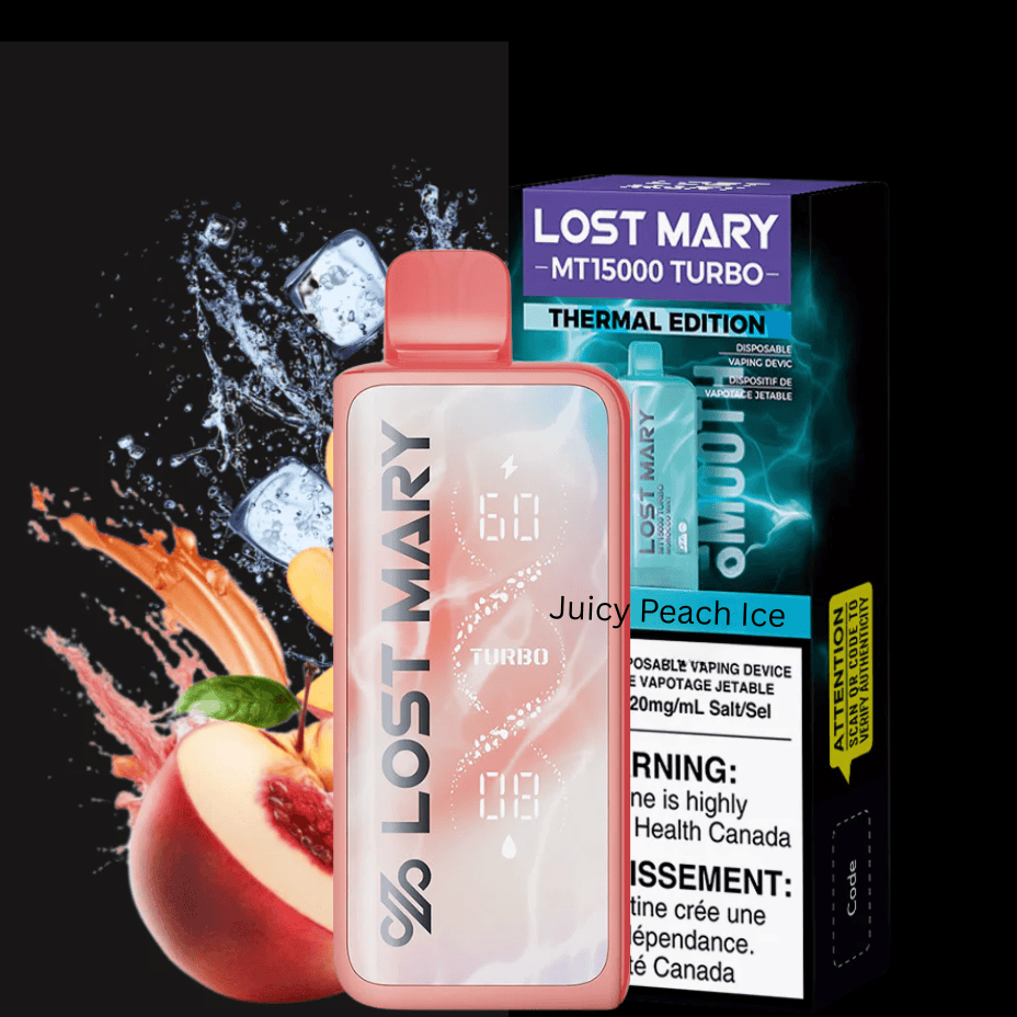 Lost Mary MT50K Turbo Disposable Vape-Juicy Peach Ice Brandon Vape SuperStore and Cannabis Manitoba Canada