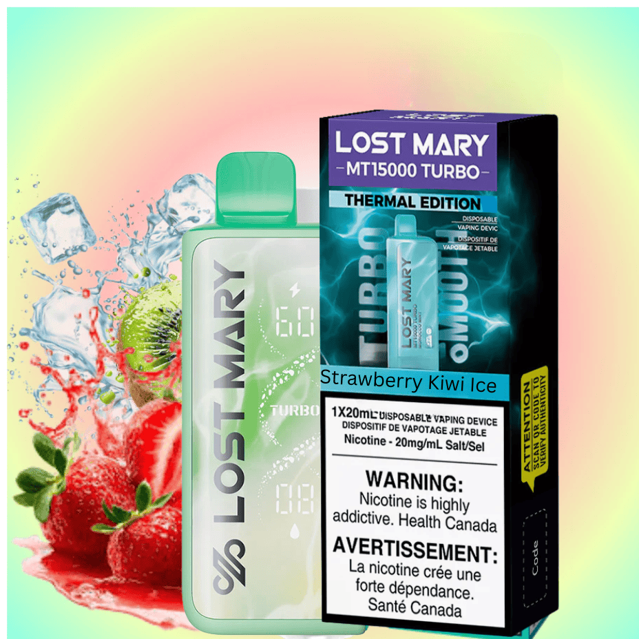 Lost Mary MT50K Turbo Disposable Vape-Strawberry Kiwi Ice Brandon Vape SuperStore and Cannabis Manitoba Canada