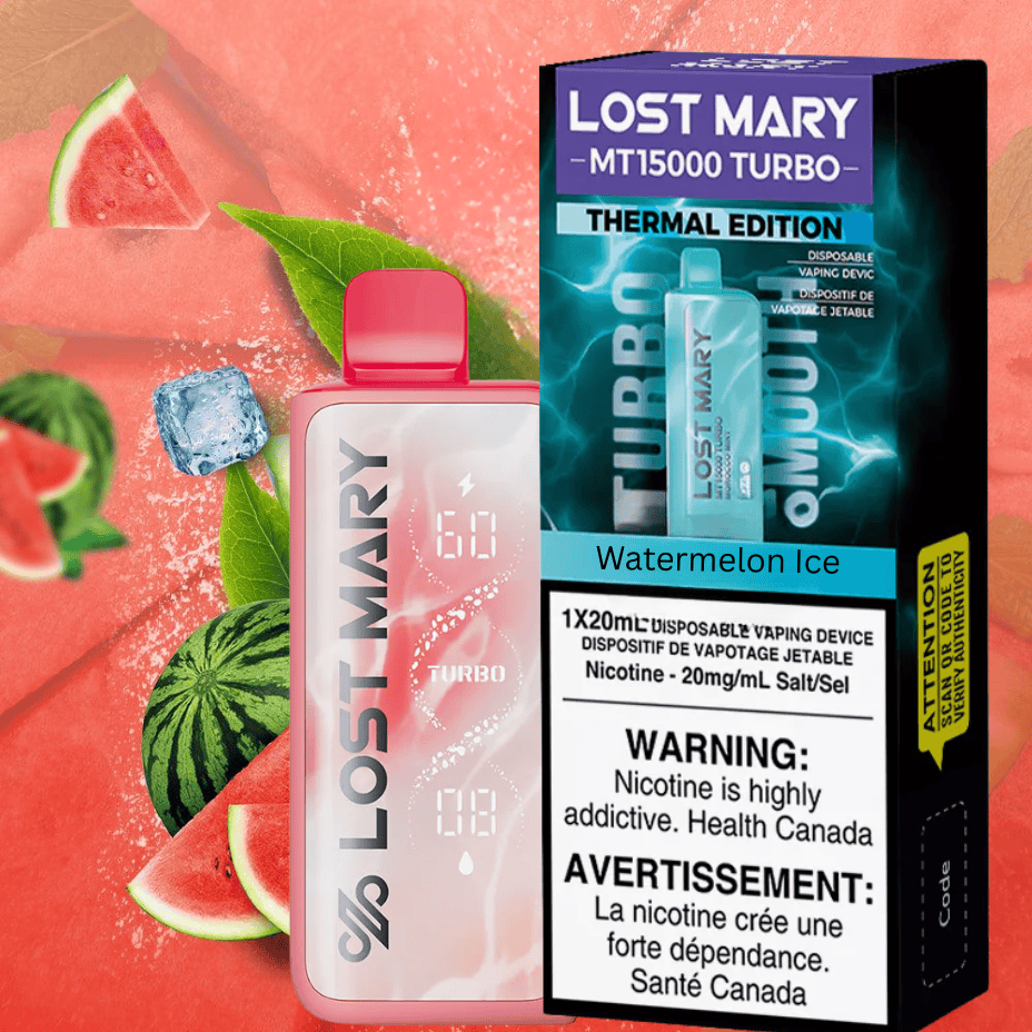 Lost Mary MT50K Turbo Disposable Vape-Watermelon Freeze Brandon Vape SuperStore and Cannabis Manitoba Canada