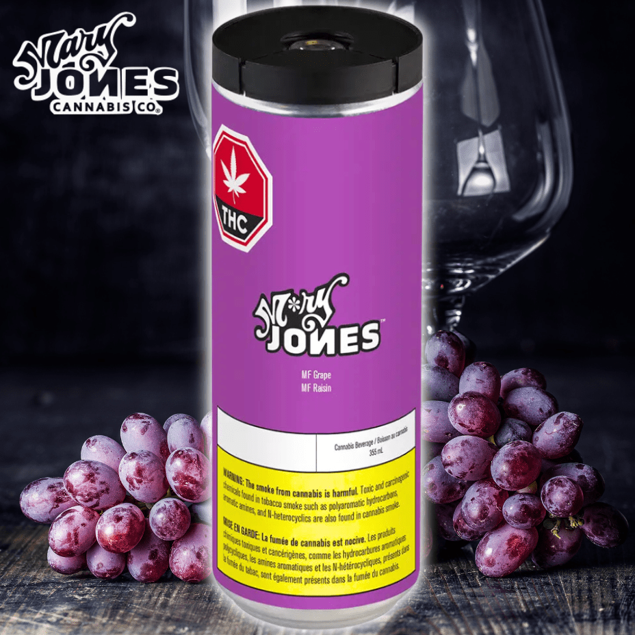 M*ry Jones MF Grape THC Infused Beverage-355ml 355ml Brandon Vape SuperStore and Cannabis Manitoba Canada