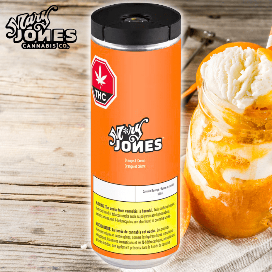 M*ry Jones Orange & Cream THC Infused Beverage-355ml 355ml Brandon Vape SuperStore and Cannabis Manitoba Canada