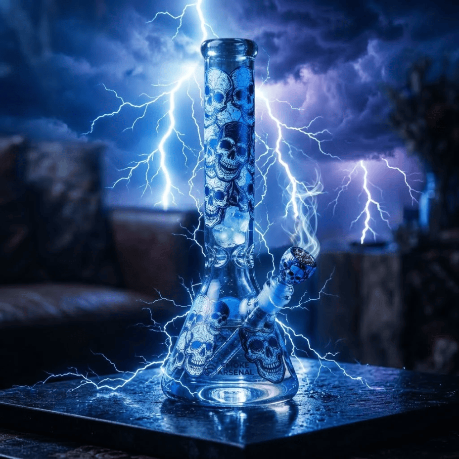 Marley 7mm Skull Edition Beaker Bong-16" Brandon Vape SuperStore and Cannabis Manitoba Canada