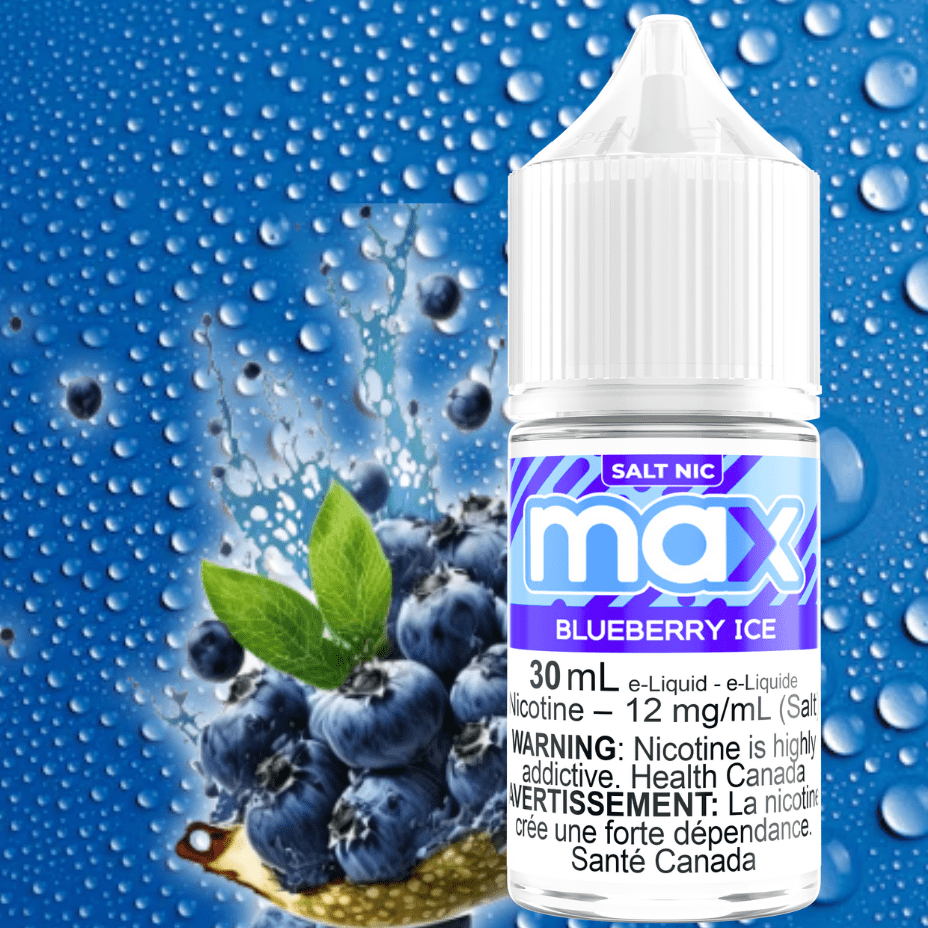 Max E-Liquid - Blueberry Ice Salt 30ml / 12mg Brandon Vape SuperStore and Cannabis Manitoba Canada