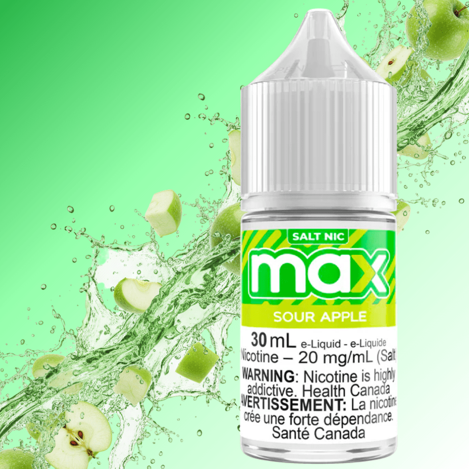 Max E-Liquid - Sour Apple Salt 30mL / 12mg Brandon Vape SuperStore and Cannabis Manitoba Canada