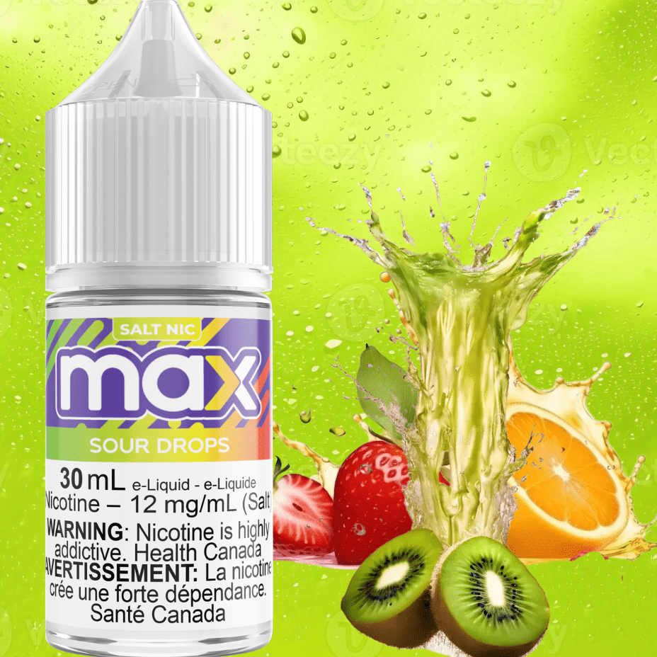 Max E-Liquid - Sour Drops Salt 30ml / 12mg Brandon Vape SuperStore and Cannabis Manitoba Canada
