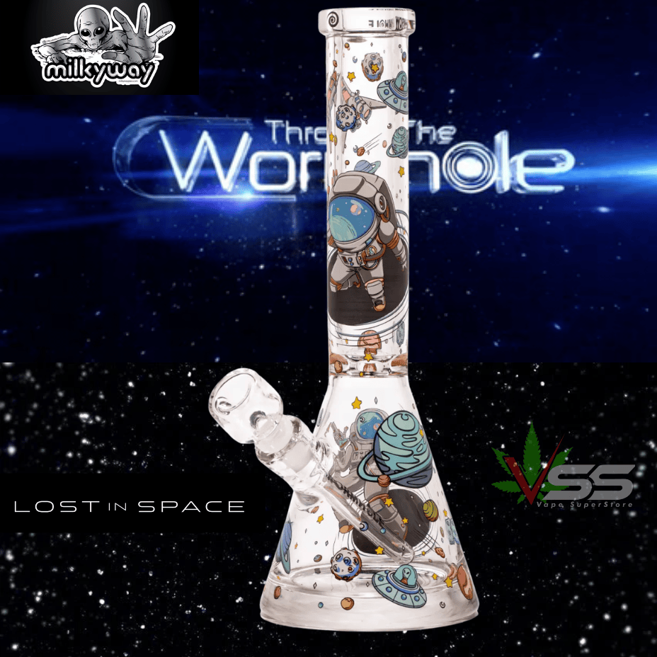 Milkyway Wormhole 9mm Lost in Space Beaker-14" Brandon Vape SuperStore and Cannabis Manitoba Canada
