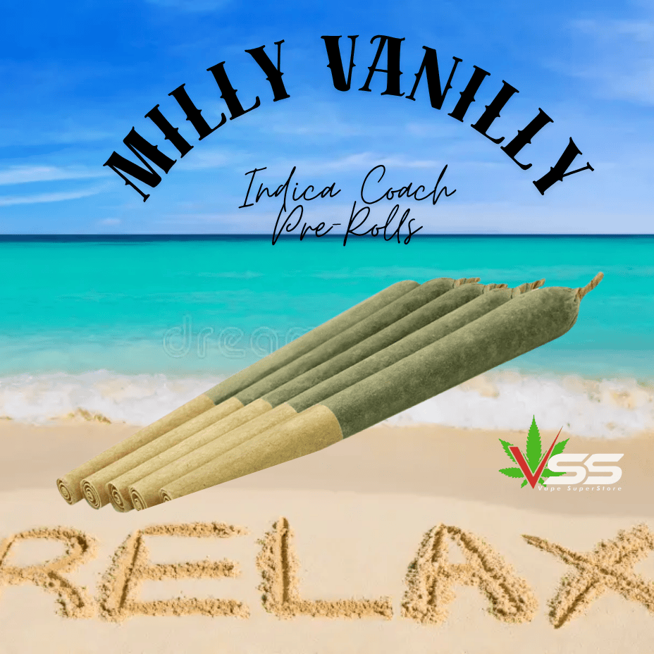 Milly Vanilly Inda Couch Indica Pre-Rolls-5x0.5g Brandon Vape SuperStore and Cannabis Manitoba Canada