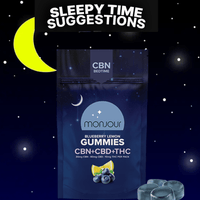 Monjour CBN Bedtime Blueberry Lemon Gummies Brandon Vape SuperStore and Cannabis Manitoba Canada