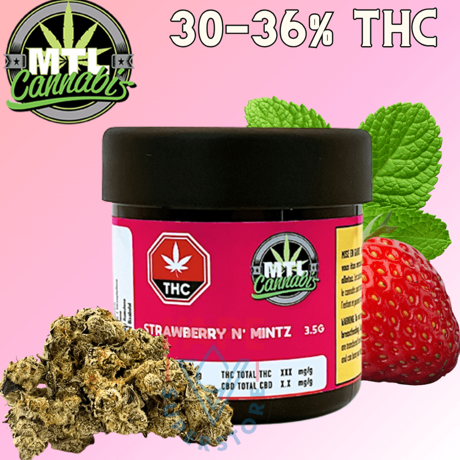 MTL Cannabis Strawberry n' Mintz Sativa Flower - 3.5g Brandon Vape SuperStore and Cannabis Manitoba Canada