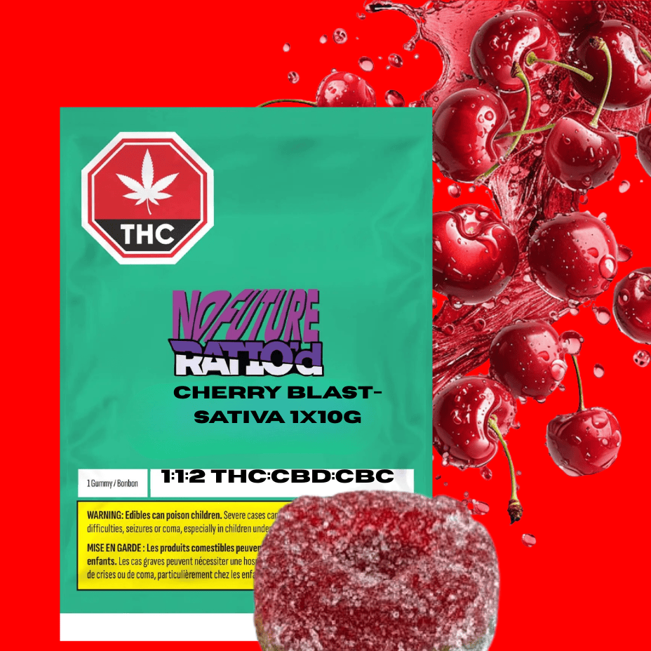 No Future Ratio'd Cherry Blast THC:CBD:CBC Gummies-10g Brandon Vape SuperStore and Cannabis Manitoba Canada
