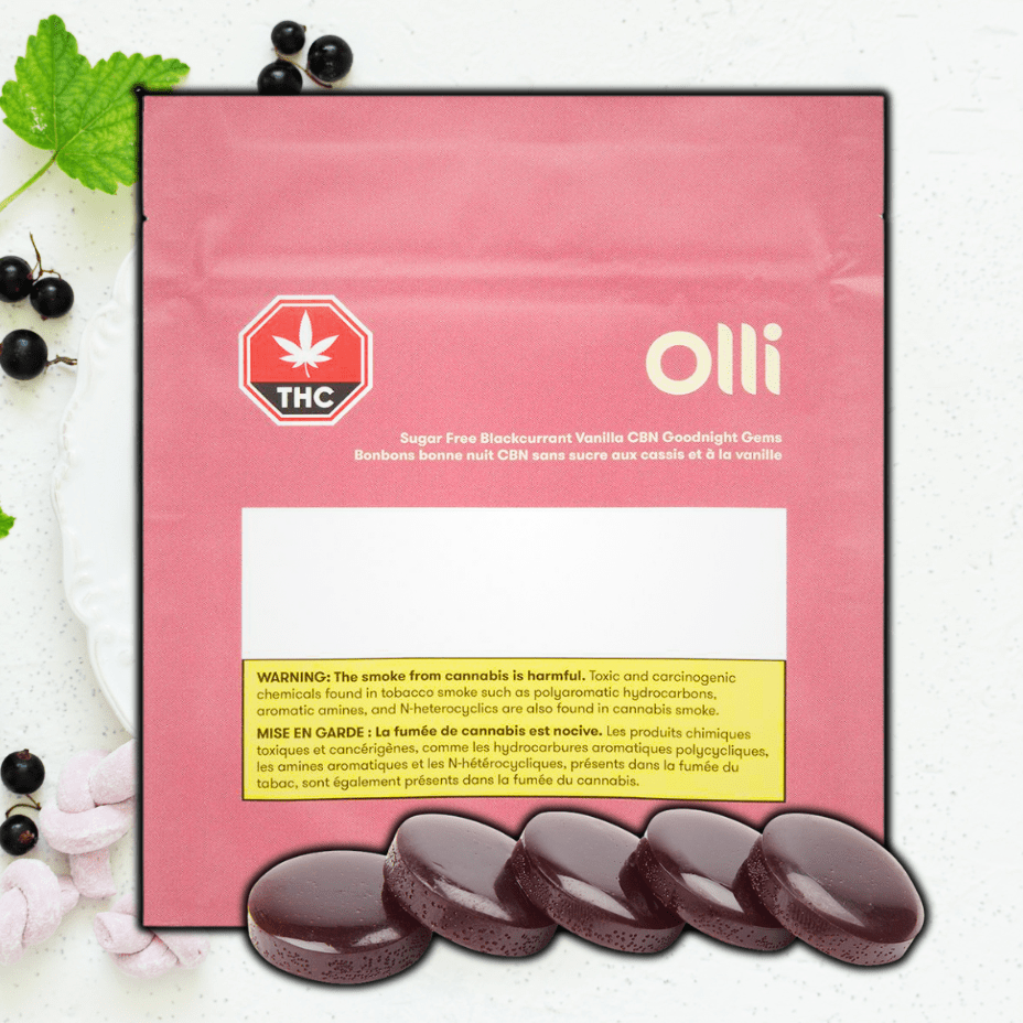 Olli Blackcurrant Vanilla CBN Goodnight Gems (Sugar-free) Brandon Vape SuperStore and Cannabis Manitoba Canada
