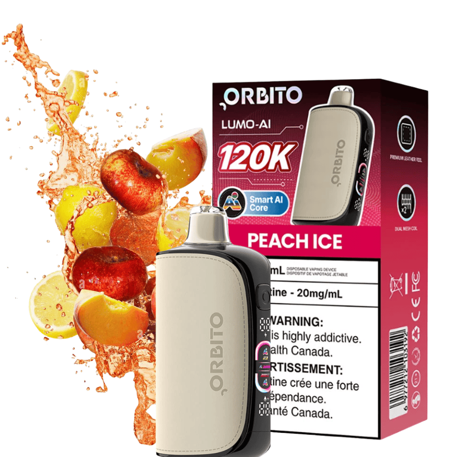 Orbito Lumo-AI 120K Disposable Vape-Peach Ice 120000 / 20mg Brandon Vape SuperStore and Cannabis Manitoba Canada