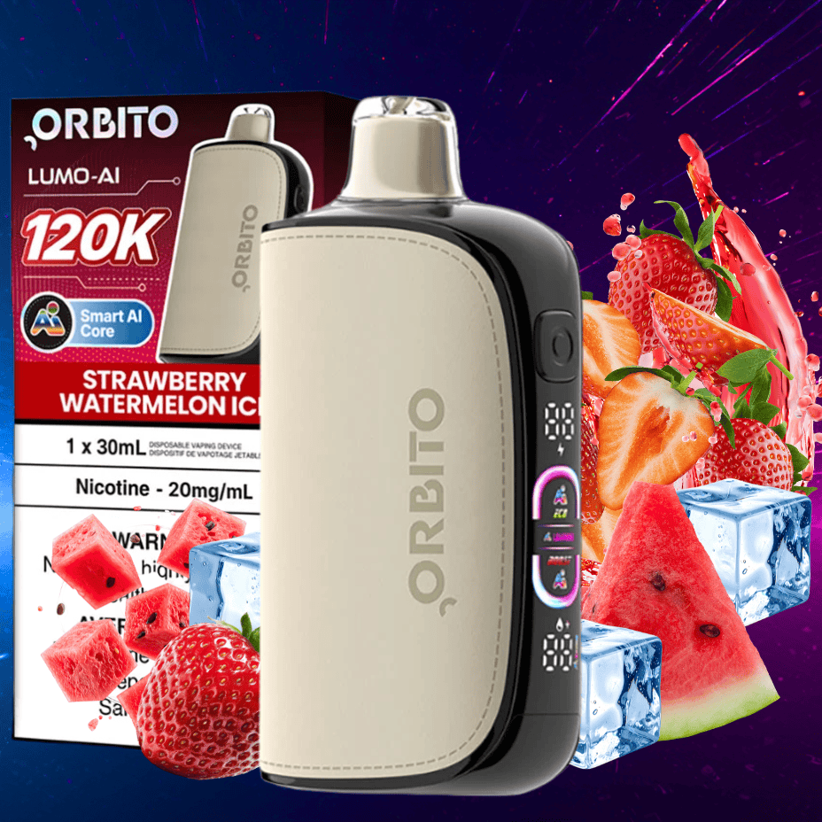 Orbito Lumo-AI 120K Disposable Vape-Strawberry Watermelon Ice 120000 Puffs / 20mg Brandon Vape SuperStore and Cannabis Manitoba Canada