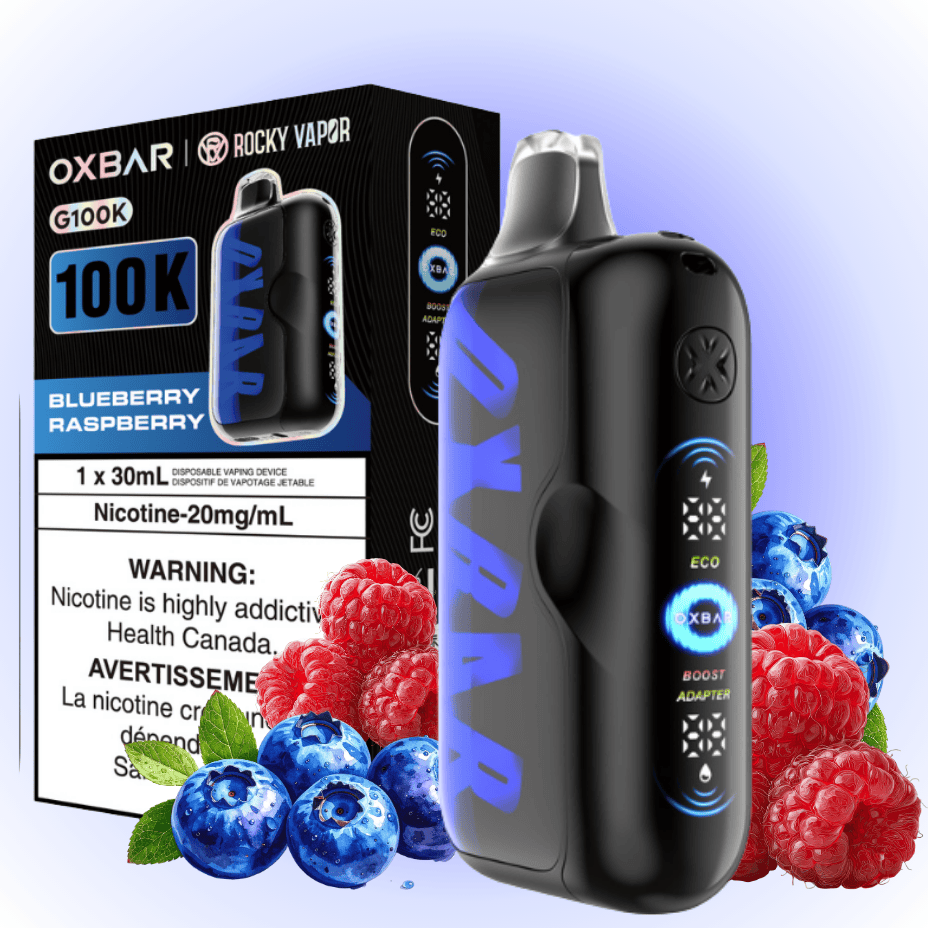 Oxbar G100K Disposable Vape - Blueberry Raspberry 100K Puffs / 20mg Brandon Vape SuperStore and Cannabis Manitoba Canada