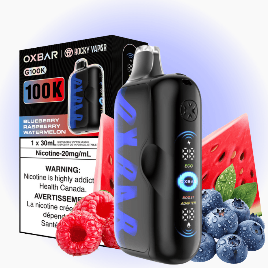 Oxbar G100K Disposable Vape - Blueberry Raspberry Watermelon 100K Puffs / 20mg Brandon Vape SuperStore and Cannabis Manitoba Canada
