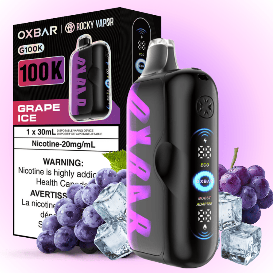 Oxbar G100K Disposable Vape - Grape Ice 100K Puffs / 20mg Brandon Vape SuperStore and Cannabis Manitoba Canada