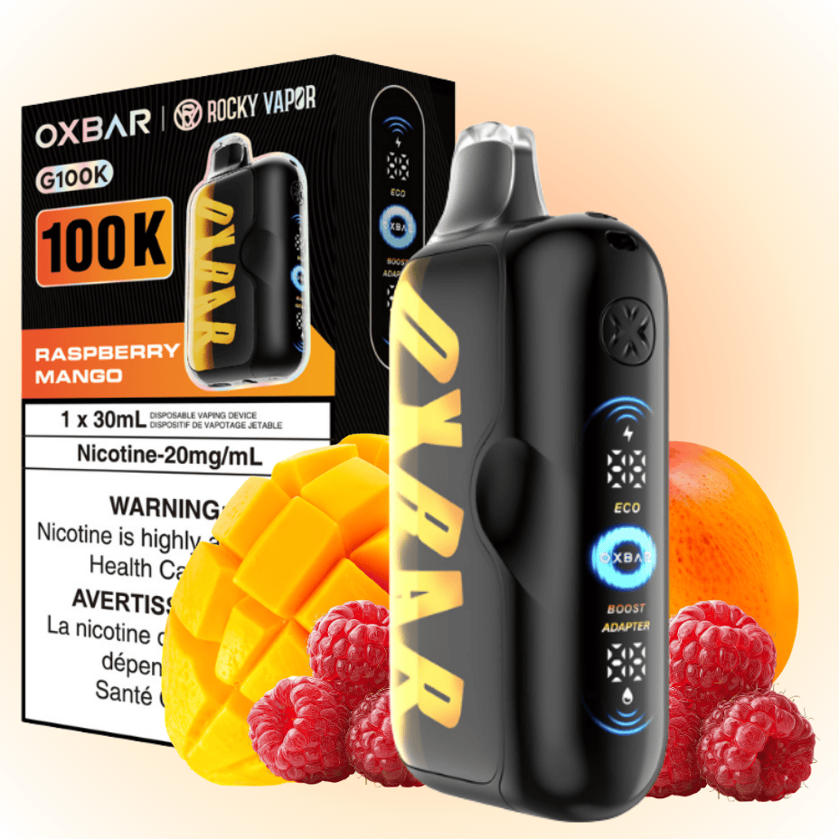 Oxbar G100K Disposable Vape - Raspberry Mango 100K Puffs / 20mg Brandon Vape SuperStore and Cannabis Manitoba Canada