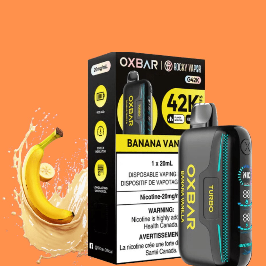 Oxbar G42k Disposable Vape-Banana Vanilla Brandon Vape SuperStore and Cannabis Manitoba Canada