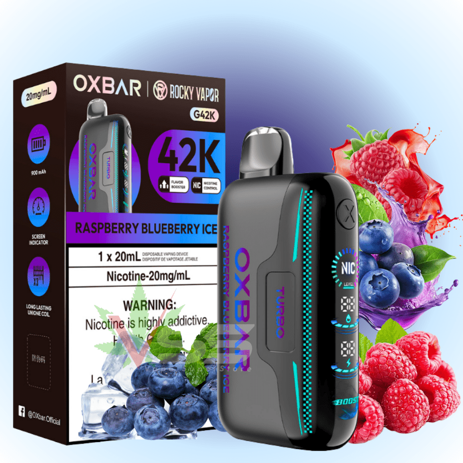 Oxbar G42k Disposable Vape-Blueberry Raspberry Ice 20mg / 42000 Brandon Vape SuperStore and Cannabis Manitoba Canada