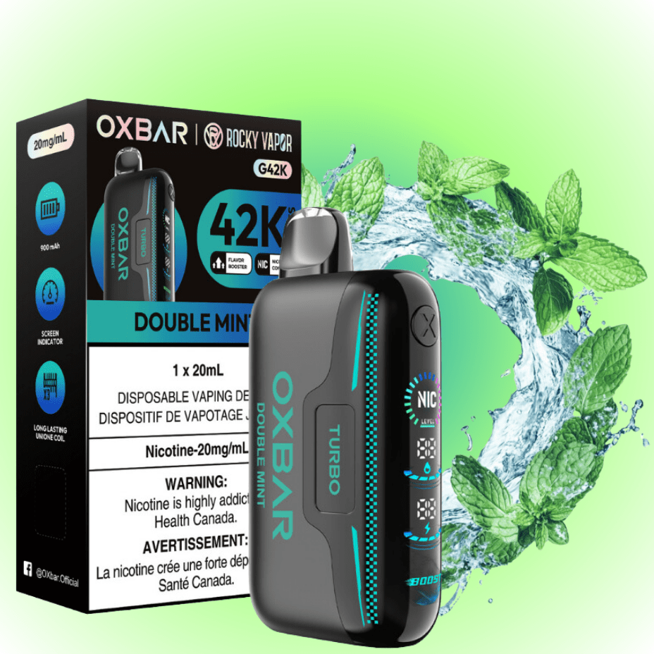 Oxbar G42k Disposable Vape-Double Mint Brandon Vape SuperStore and Cannabis Manitoba Canada