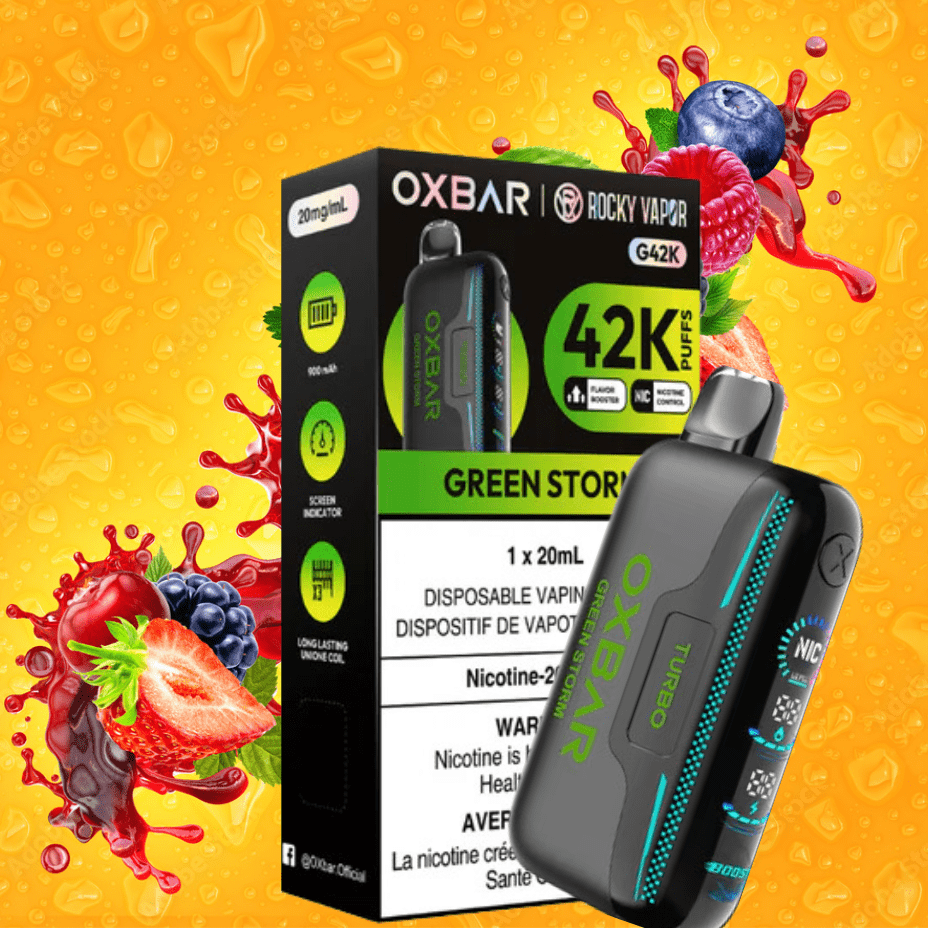Oxbar G42k Disposable Vape-Green Storm Brandon Vape SuperStore and Cannabis Manitoba Canada