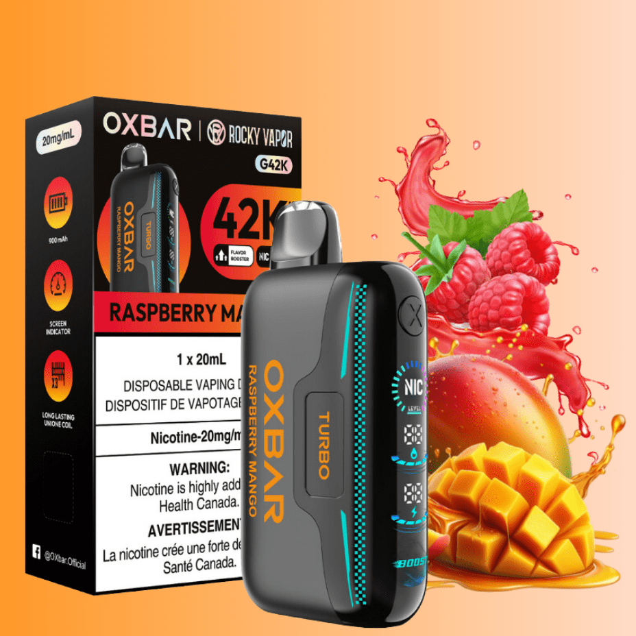 Oxbar G42k Disposable Vape-Razz Mango Brandon Vape SuperStore and Cannabis Manitoba Canada