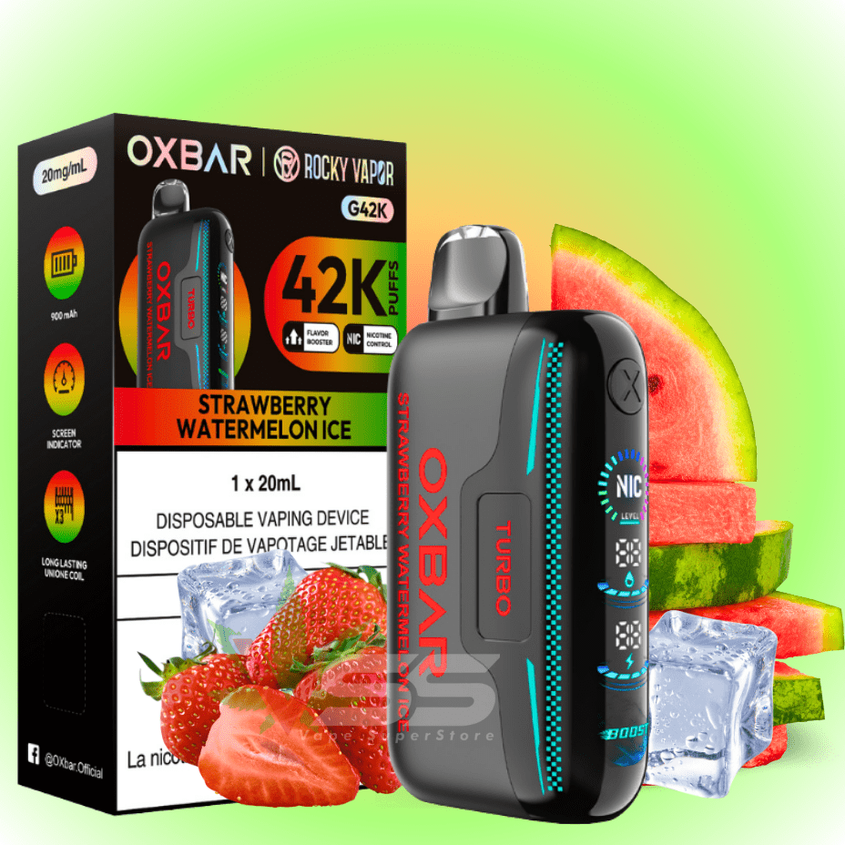 Oxbar G42k Disposable Vape-Strawberry Watermelon Ice 20mg / 42000 Puffs Brandon Vape SuperStore and Cannabis Manitoba Canada