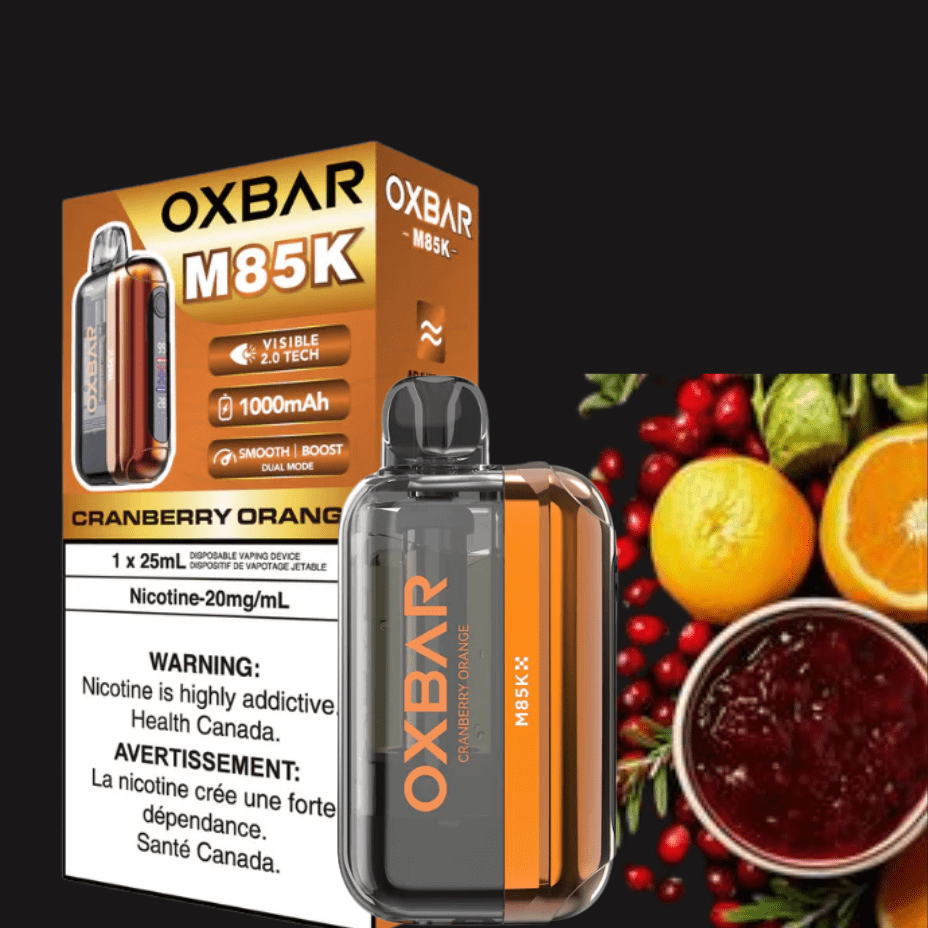 Oxbar M85K Disposable Vape - Cranberry Orange 20mg / 85000 Puffs Brandon Vape SuperStore and Cannabis Manitoba Canada