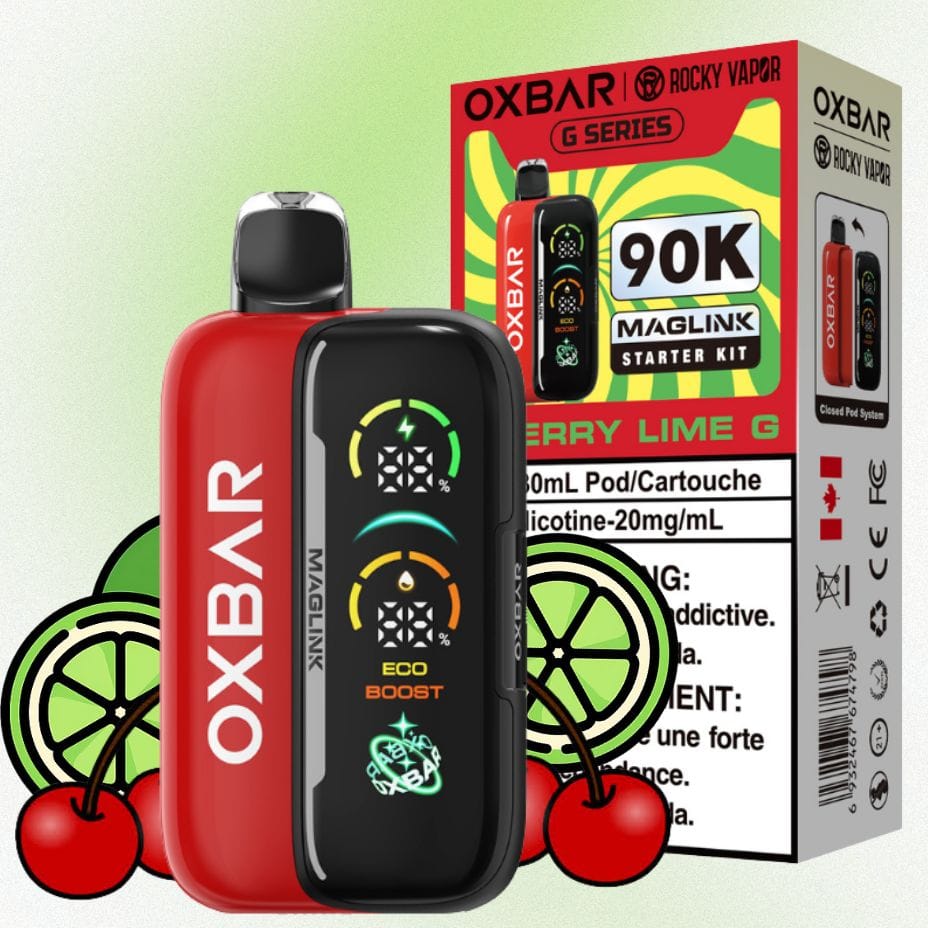 Oxbar Maglink 90K Starter Kit-Cherry Lime G Brandon Vape SuperStore and Cannabis Manitoba Canada