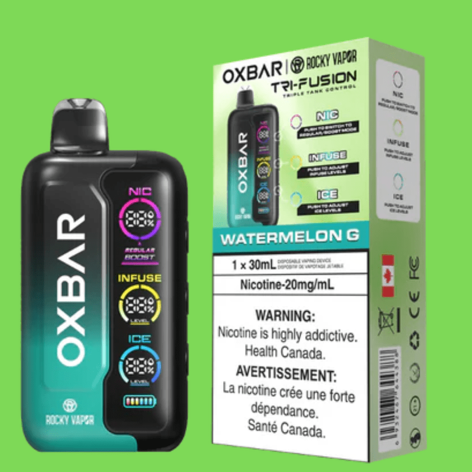 Oxbar Tri-Fusion 45k Disposable Vape-Watermelon G 45000 Puffs / 20mg Brandon Vape SuperStore and Cannabis Manitoba Canada