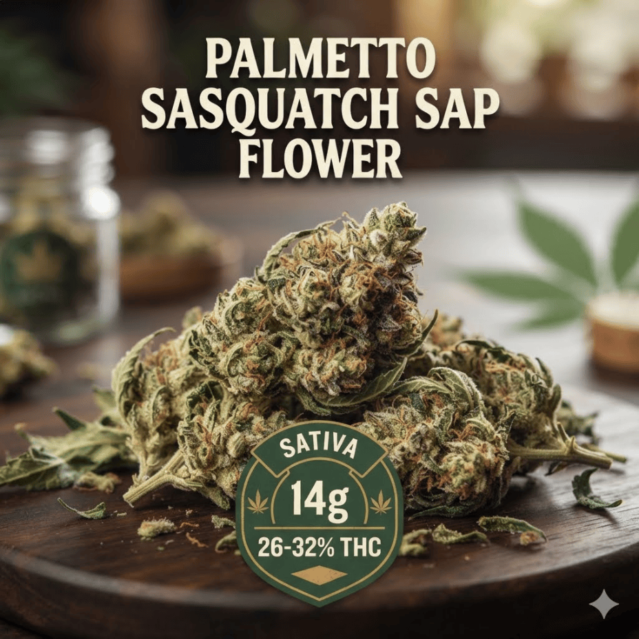 Palmetto Sasquatch Sap Sativa Flower-14g Brandon Vape SuperStore and Cannabis Manitoba Canada